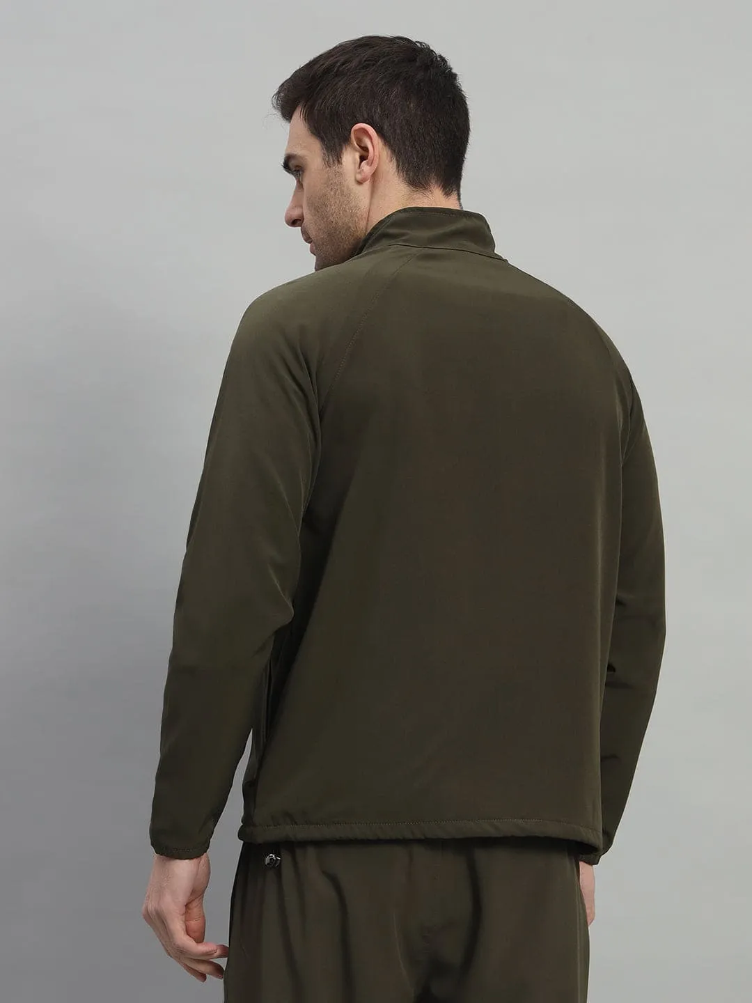 Track Performance Jacket - Olive Ventilation Panels