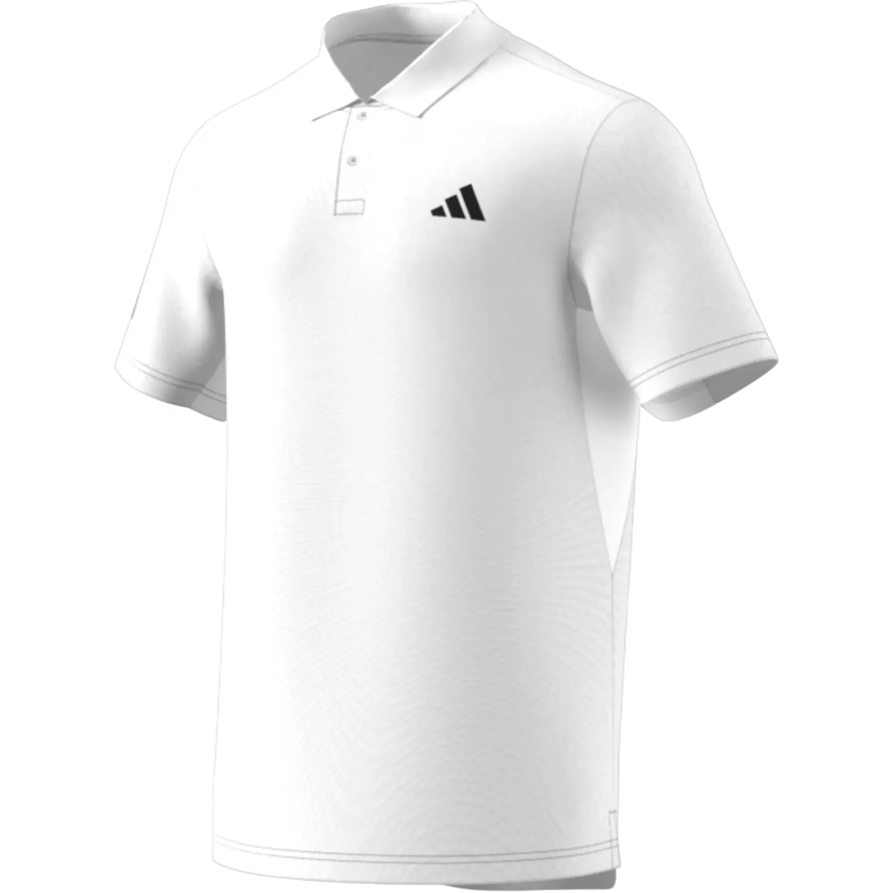 Quick-Dry Fabric Casual Ease Adidas Men Club 3str Polo - White