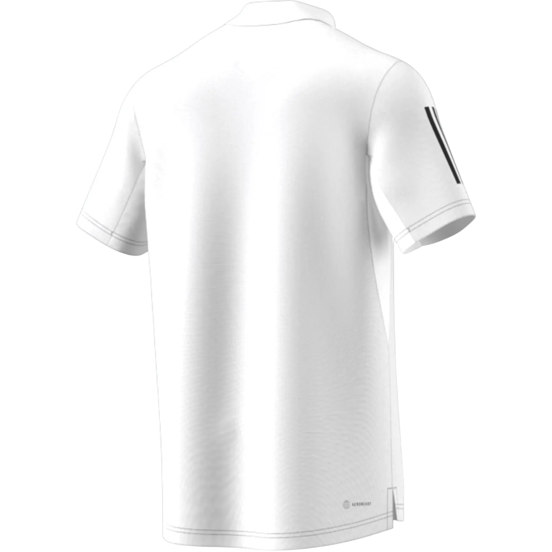 Recycled Polyester Mix Polished Style Adidas Men Club 3str Polo - White
