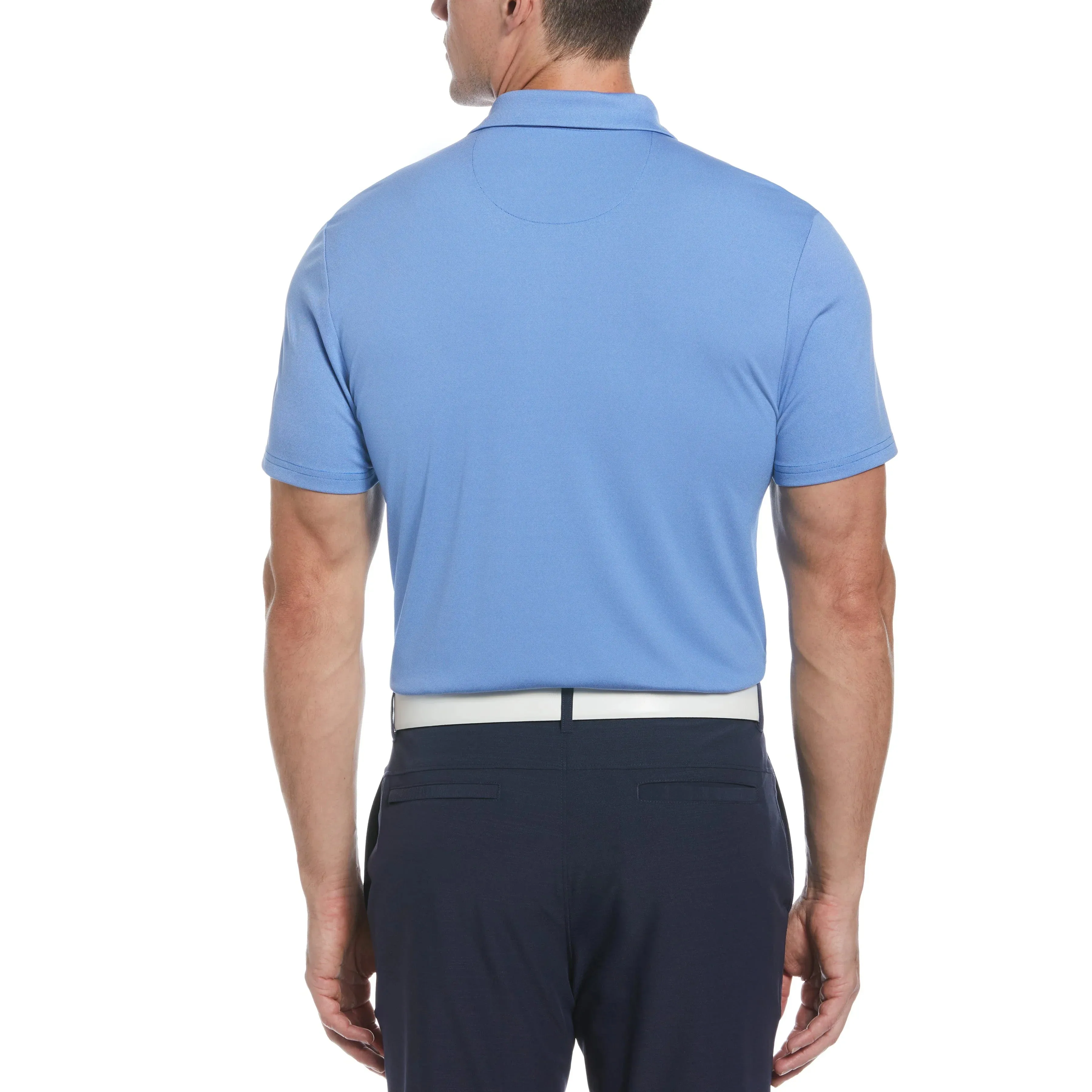 Original Penguin Mens Eco Oxford Performance Polo - BLUE TATTOO Timeless Design All Day Comfort