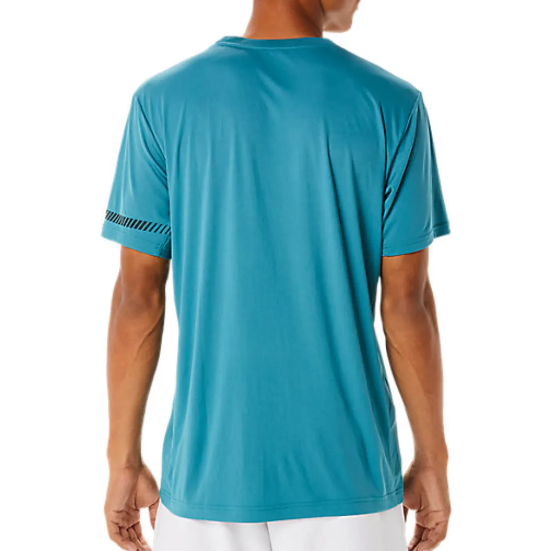 Soft Brushed Finish Asics Court Men Short Sleeve Tee - Misty Pine