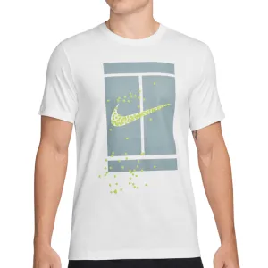 Breathable Style Chilly Day Style Nike Court Mens Tennis T-Shirt - White