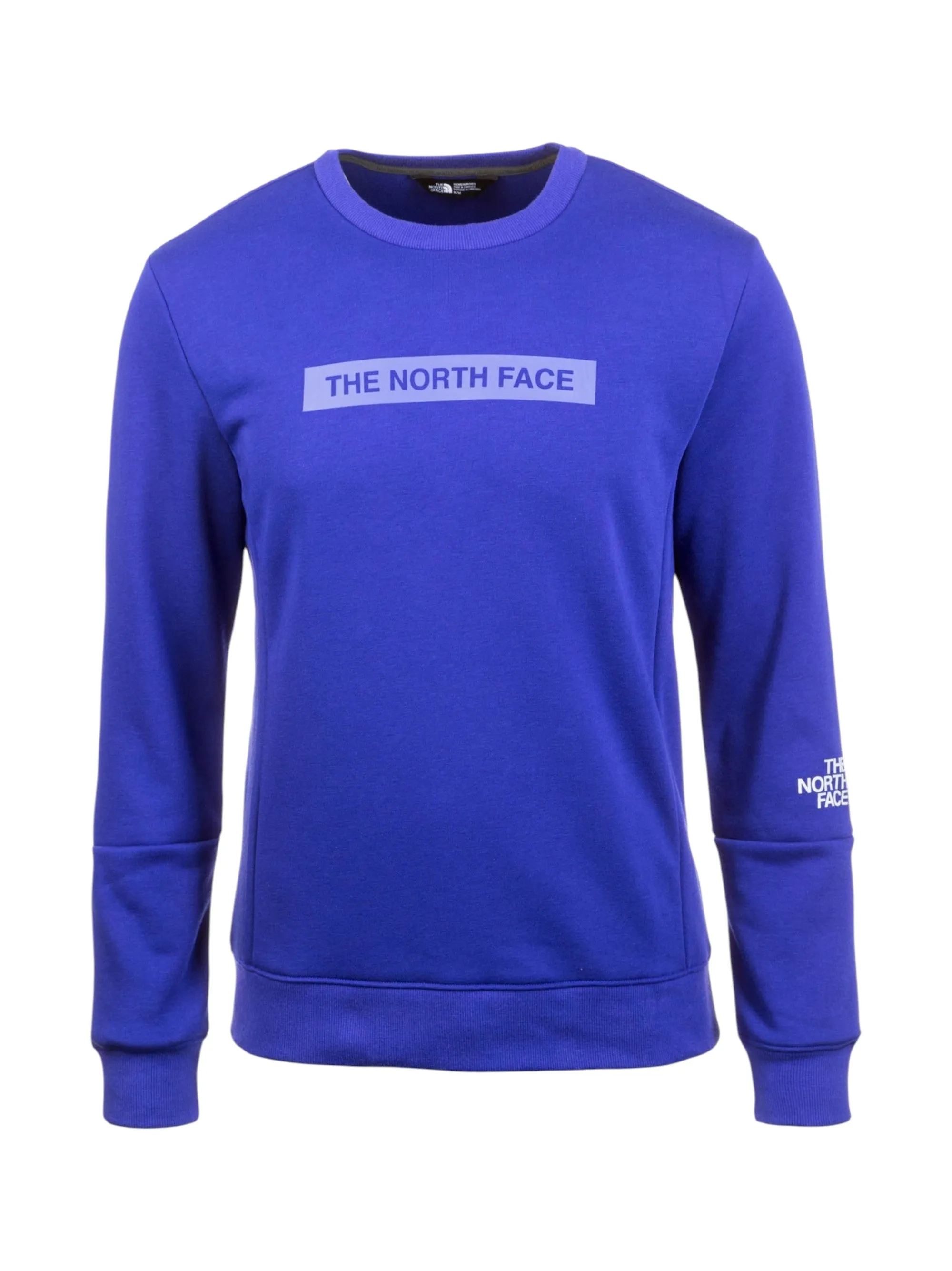 Modern Relaxed Men's Brand Logo Printed Sweaters,Blue