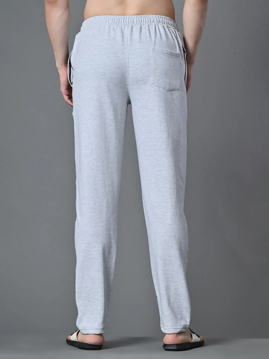 Layered Wear Essential Regular Fit Cotton Track Pant ?C Melange Grey