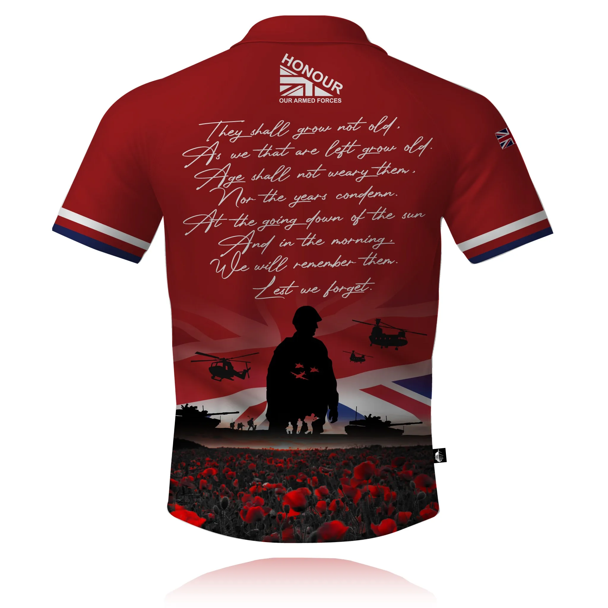 Casual Elegance Sporty Design Honour Our Armed Forces - Armed Forces Day V1 (Red) - Tech Polo