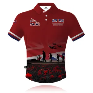 Tailored Fit Honour Our Armed Forces - Armed Forces Day V1 (Red) - Tech Polo