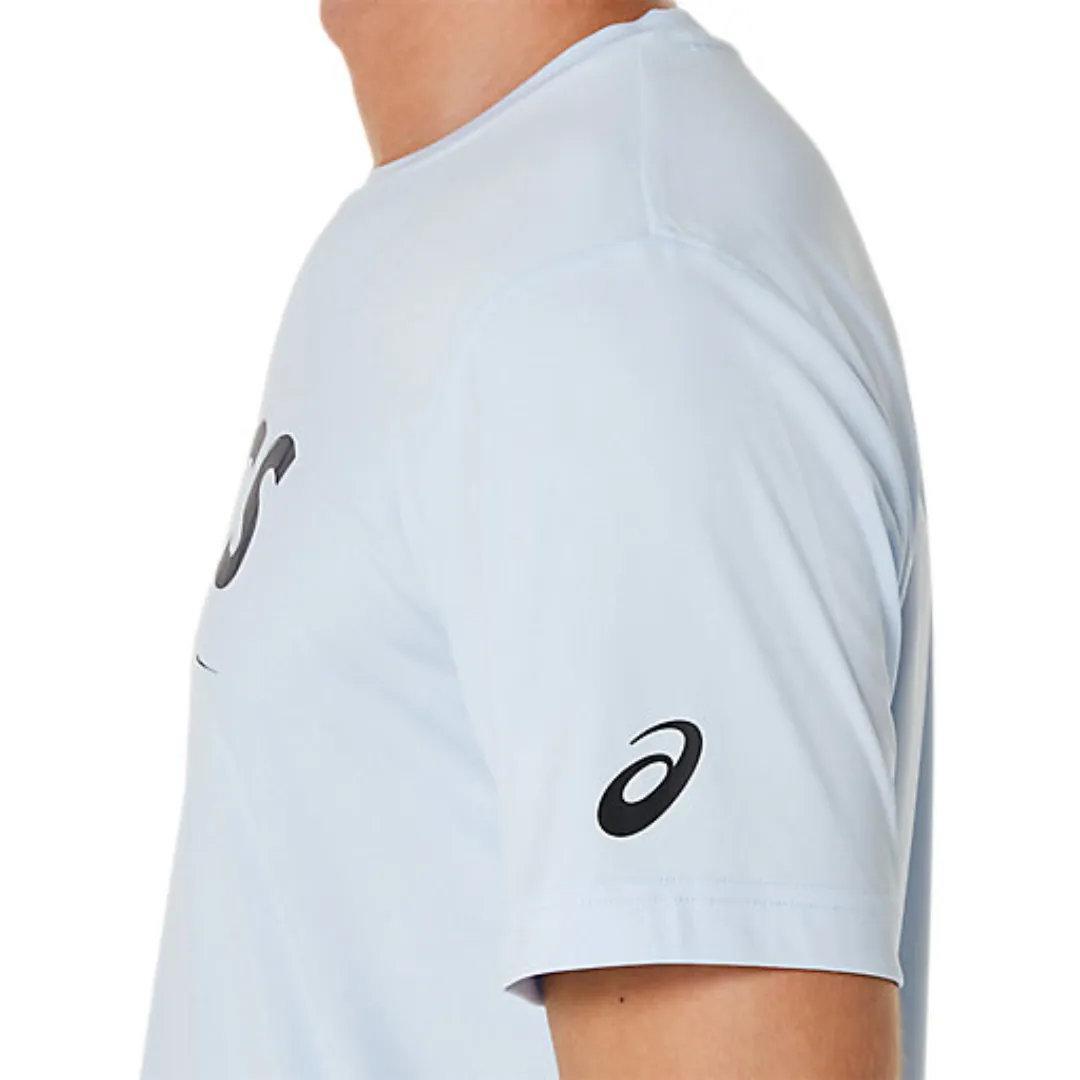 Asics Court Tennis Graphic Men Tee - Soft Sky Outdoor Leisure Look