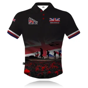 Honour Our Armed Forces - Armed Forces Day V2 (Black) - Tech Polo Durable Double Stitching