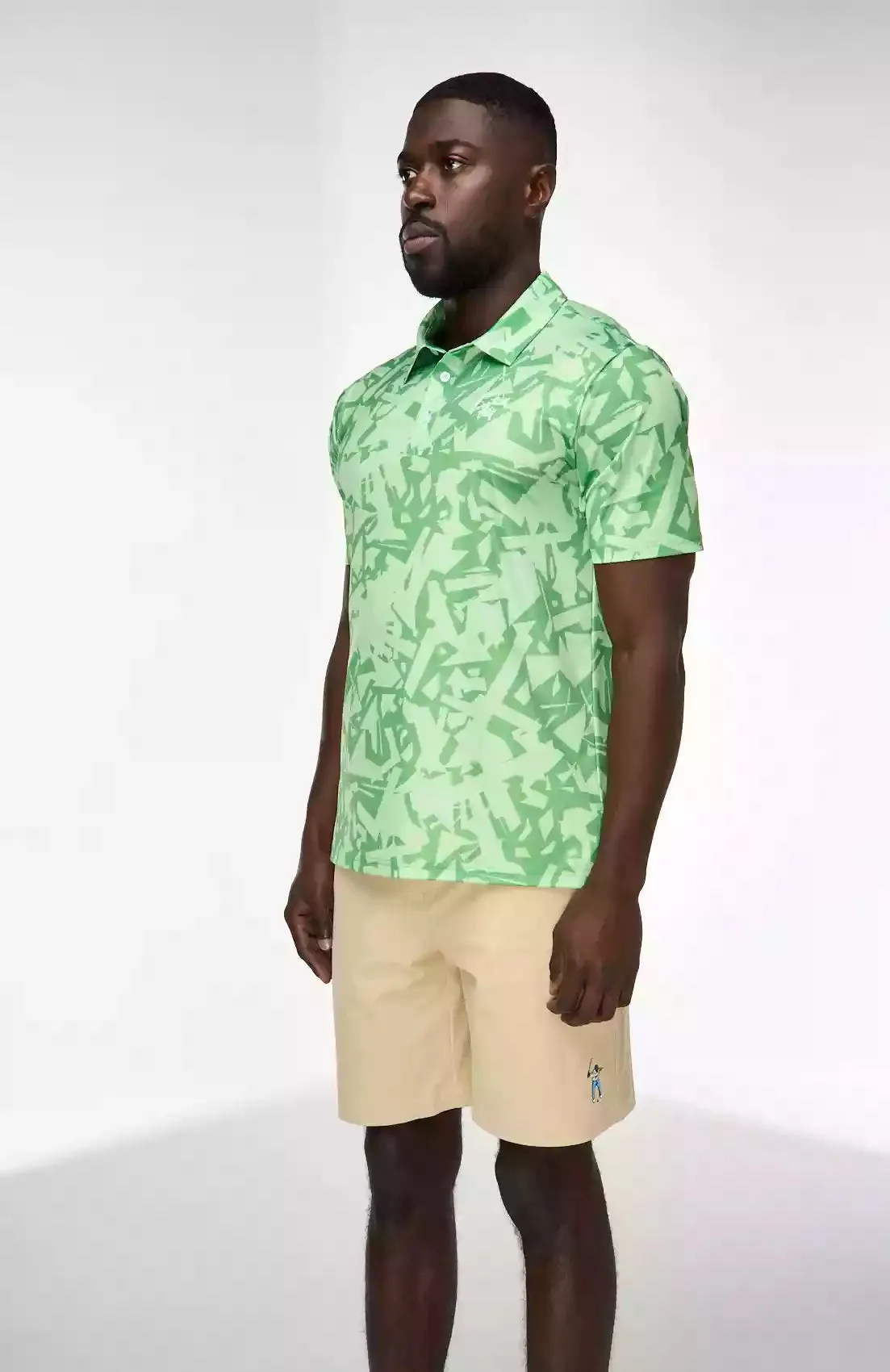 Ultimate Comfort Breathable Material Shatter Print Signature Golf Polo