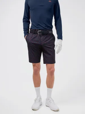 J.Lindeberg Mens Tim Golf Shorts - KETCHUP BRIDGE MONOGRAM Unisex style Tailored Design Beach-Ready Look