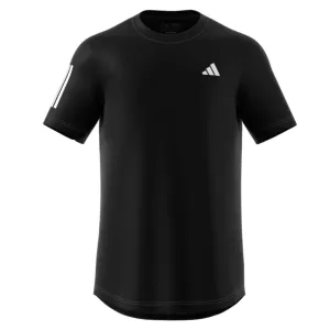 Adidas Performance Men Club 3 Stripe Tennis Tee - Black Minimal Comfort Wear