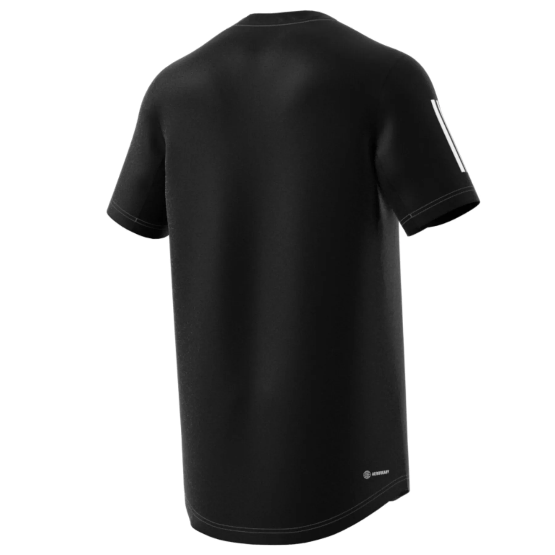 Slim Silhouette Adidas Performance Men Club 3 Stripe Tennis Tee - Black