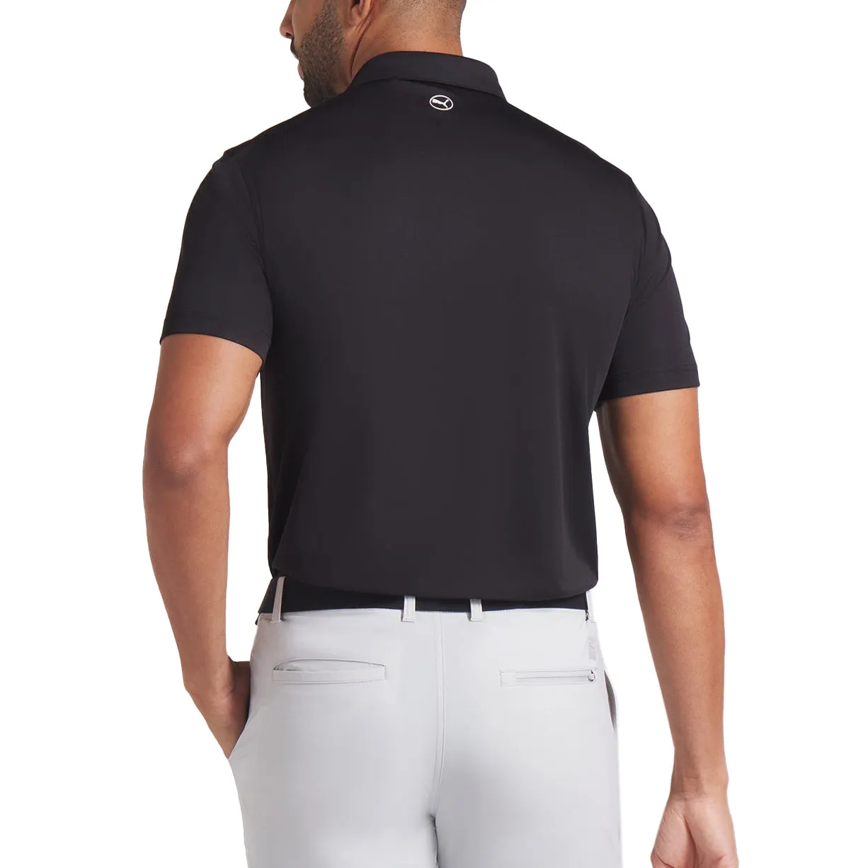 Puma Pure 2.0 Golf Polo Shirt - Puma Black Active Essentials Breathable knit
