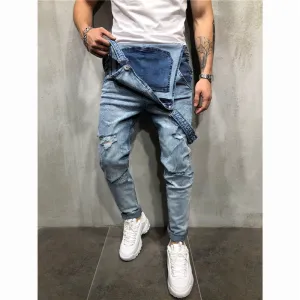 West Louis? High Street Trending Denim Overall Seamless Waistband Finish