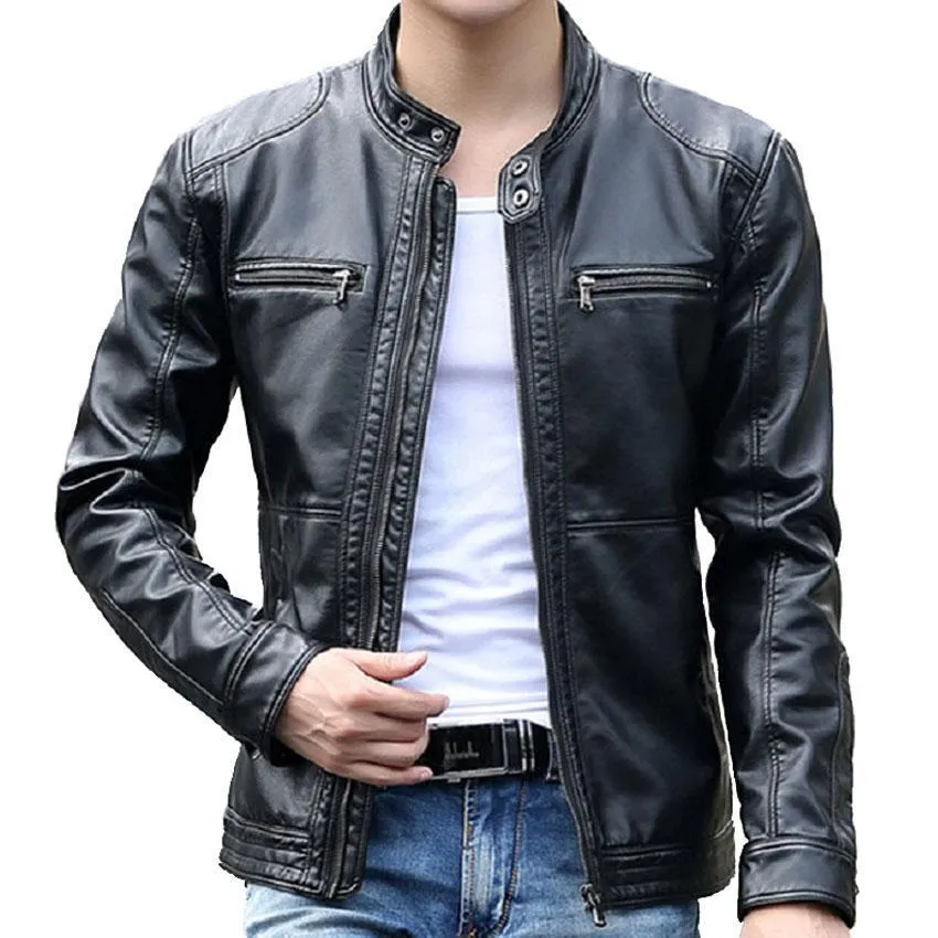 Tagless Design West Louis? Motorcycle Leather Jacket