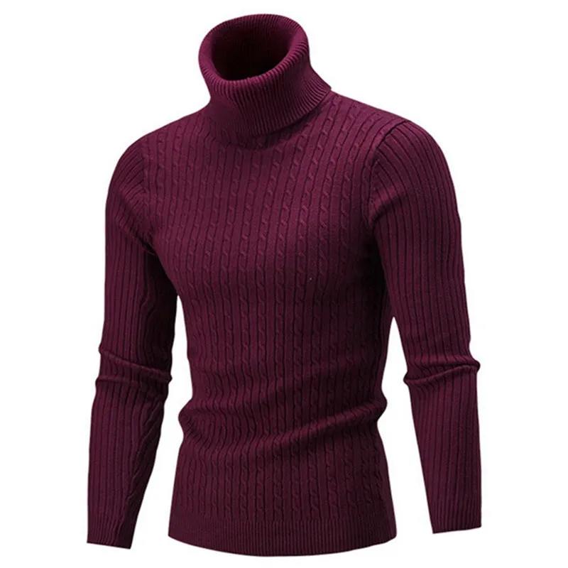 Elegant Dress BreathableFabric West Louis? Turtleneck Solid Casual Sweater