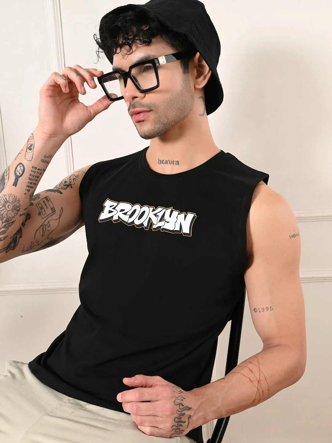 EasyAdjustStraps Easy-wear Brooklyn Cotton Sando ?C Black