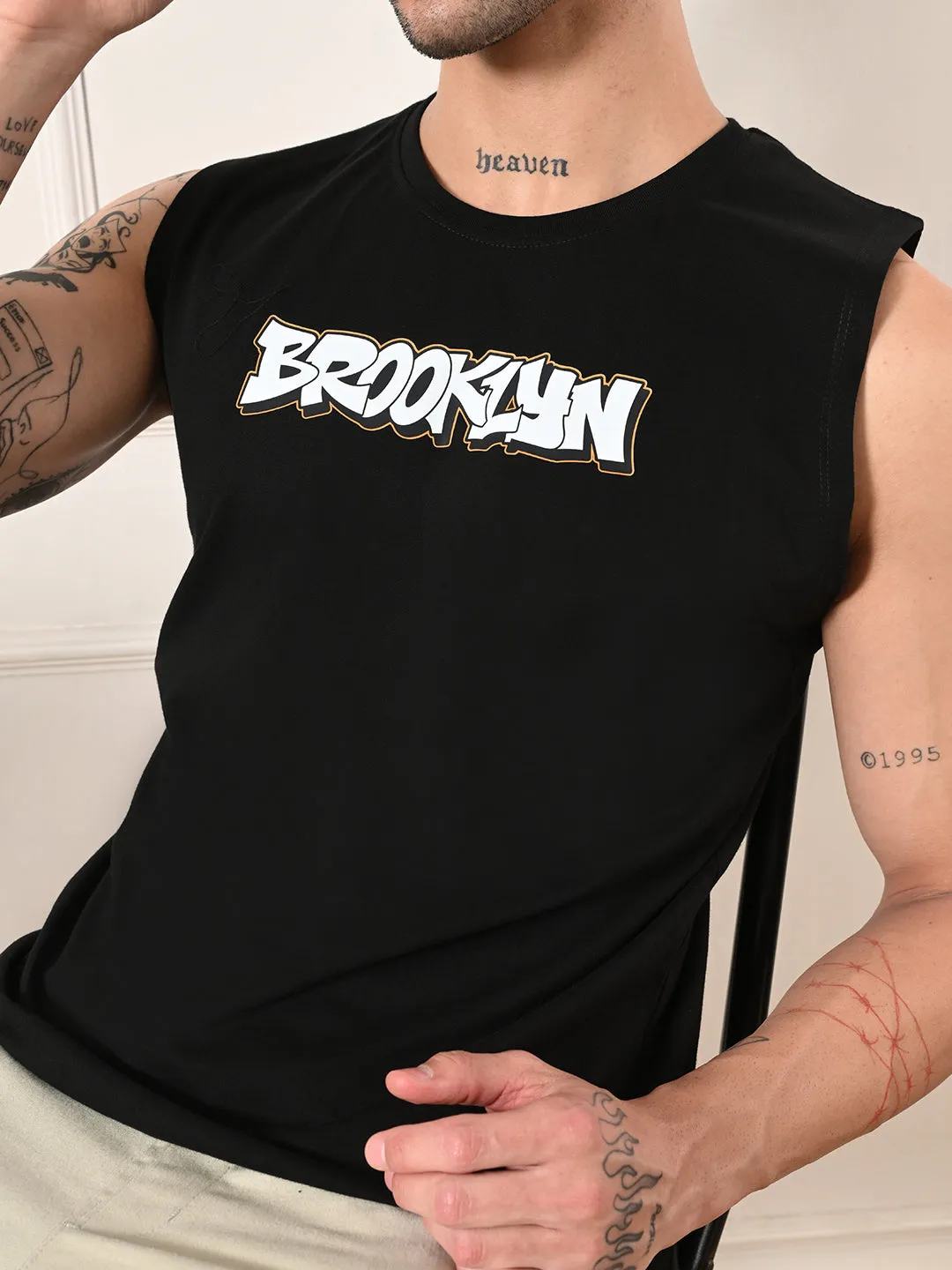Casual Fashion Warm Hoodie Easy-wear Brooklyn Cotton Sando ?C Black