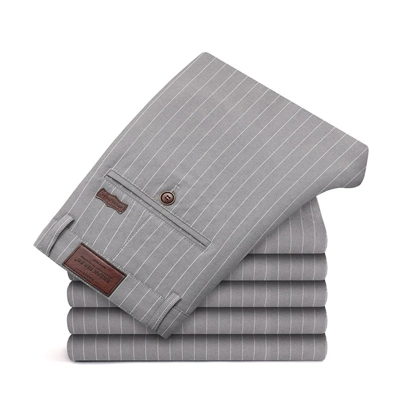 West Louis? Designer Bamboo Fiber Classic Style Business Pants Reinforced Stress Points Data Mode