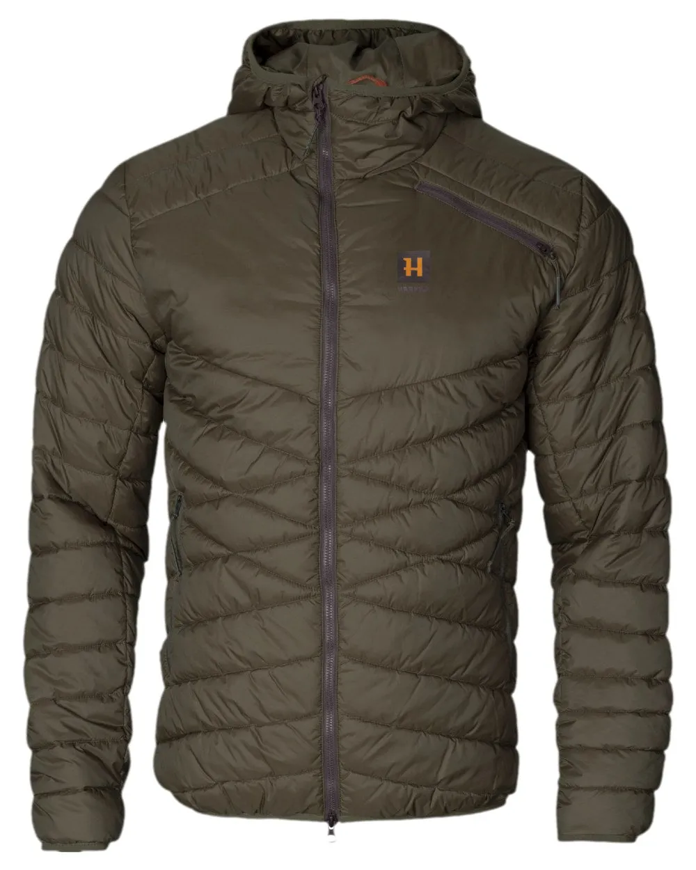 Winter Wear Sun Protection Fabric Harkila Logmar Insulated Packable Hooded Jacket