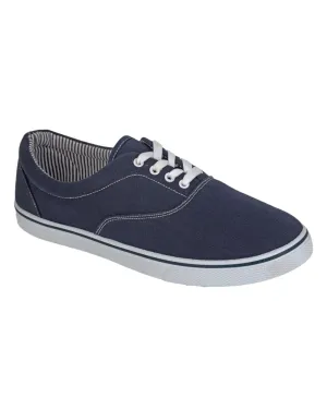 Dek Mens 4 Eye Deck Shoes Rubber Sole