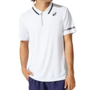 Modern Casual Light Shirt Asics Court Polo - Brilliant White