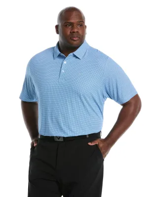 Big & Tall Chevron Foulard Print Golf Polo Sporty Layers