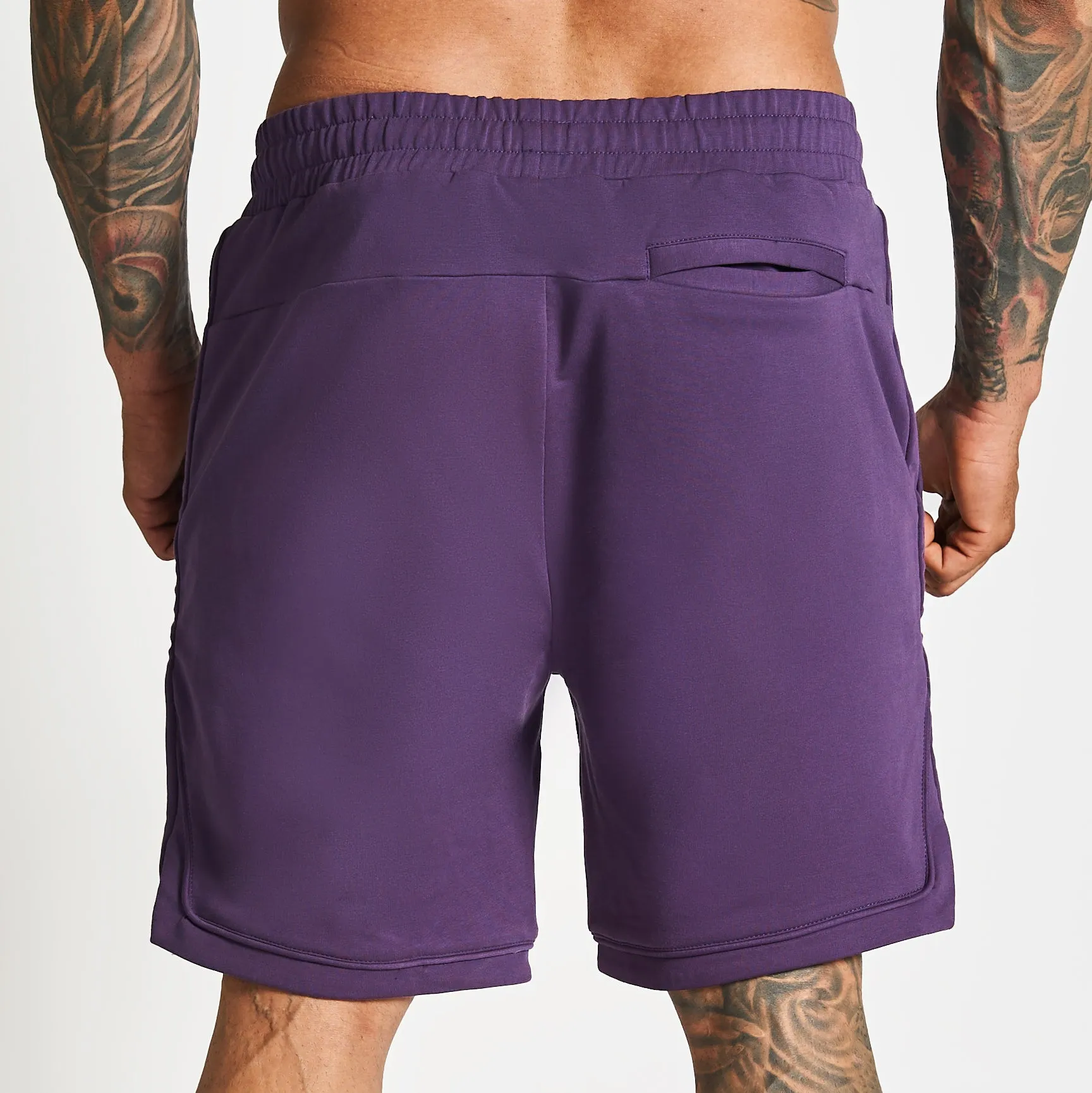 UV Protective Coating Modular Storage Design CASUAL SHORTS - PURPLE
