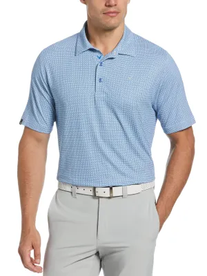 Mens Chevron Foulard Print Golf Polo Timeless Layers Breathable Polo