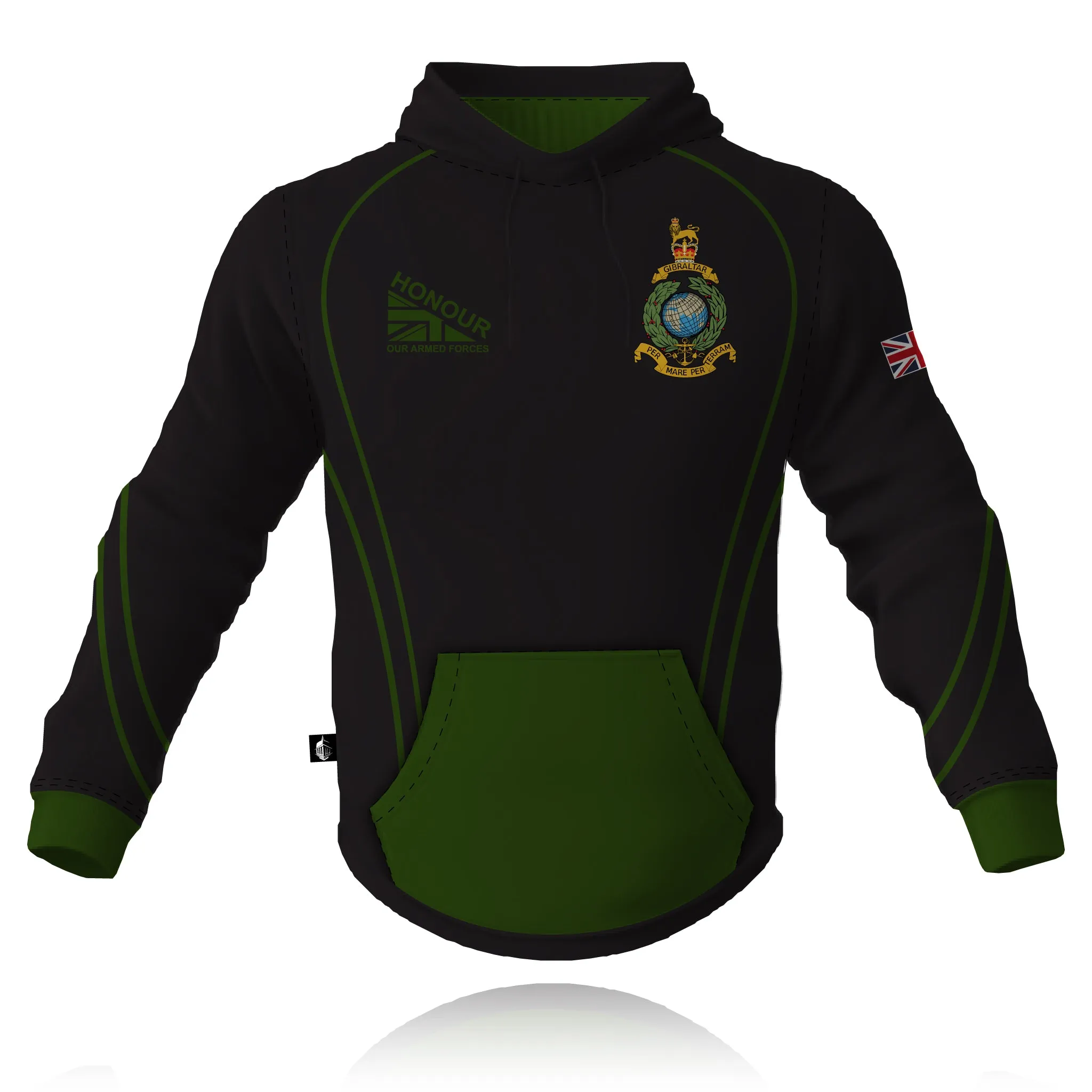 Trendy Relaxed Apparel Honour Our Armed Forces (Royal Marines) - Embroidered Hoodie