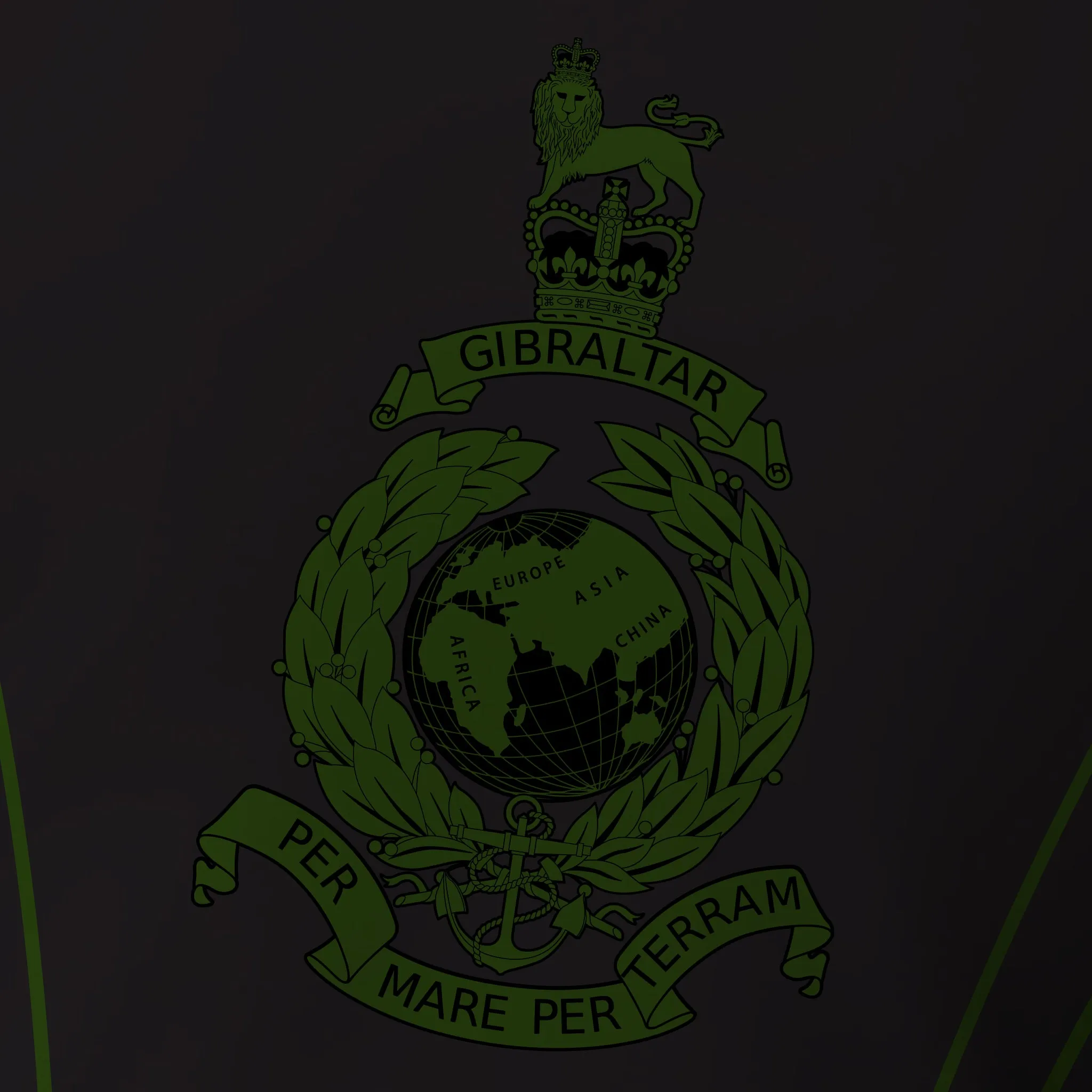 Honour Our Armed Forces (Royal Marines) - Embroidered Hoodie Polyester