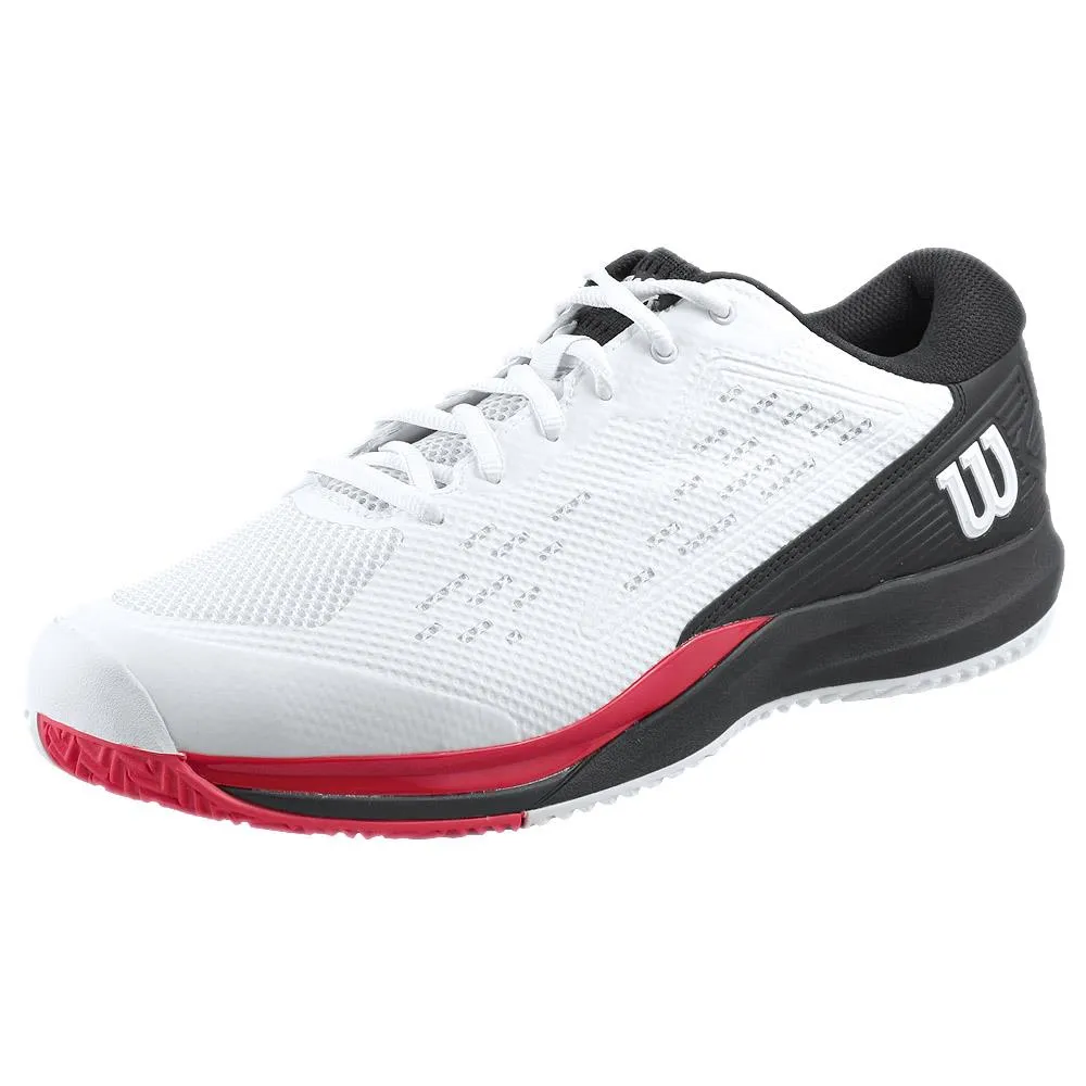 Breathable Anti Torsion Plate Wilson Men's Rush Pro Ace - White/Poppy Red