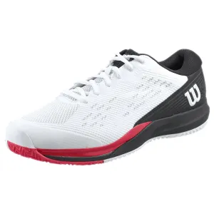 Breathable Anti Torsion Plate Wilson Men's Rush Pro Ace - White/Poppy Red