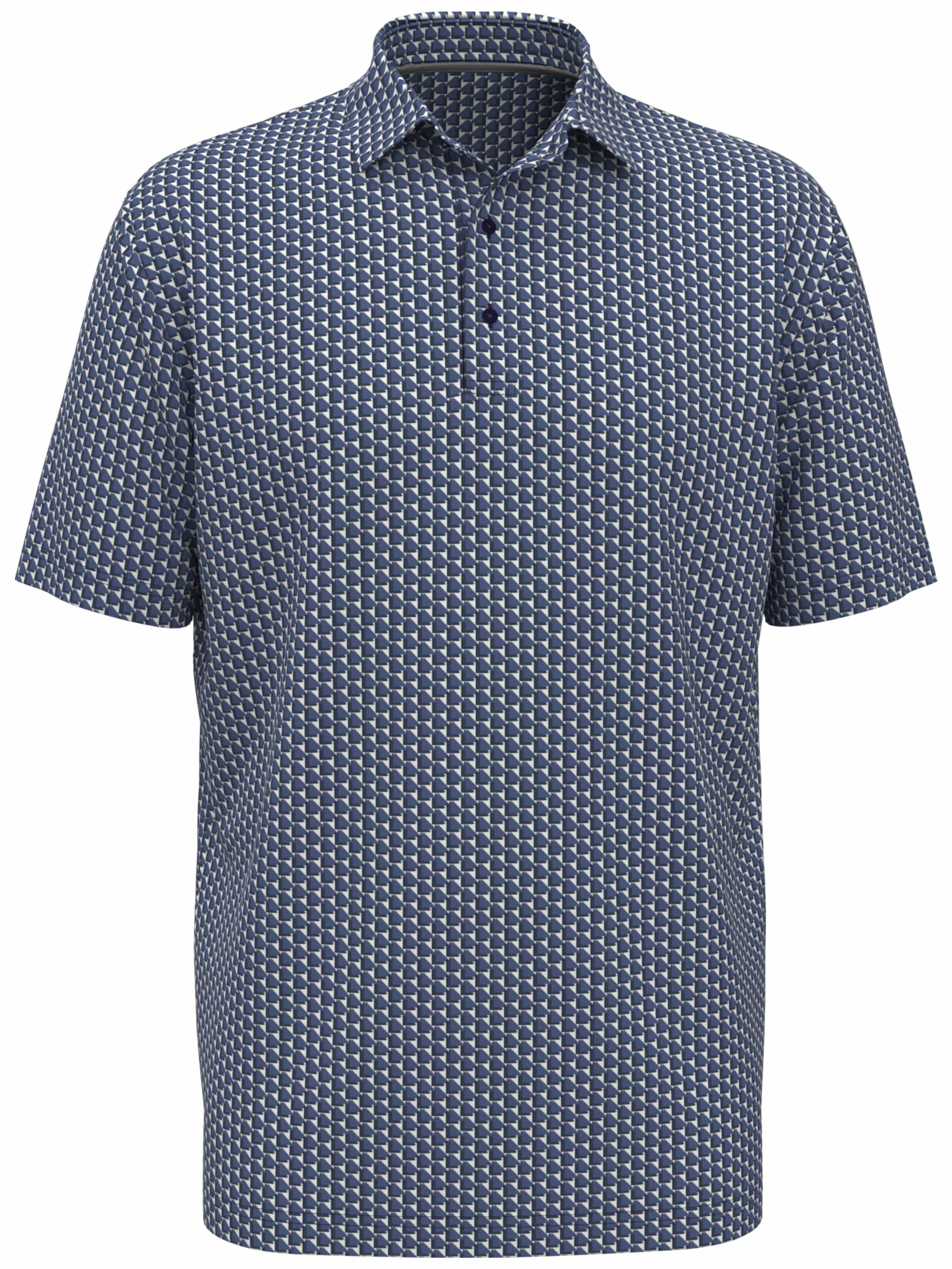 Lightweight Wear Active Lifestyle Mens All Over Chevron Geo Polo