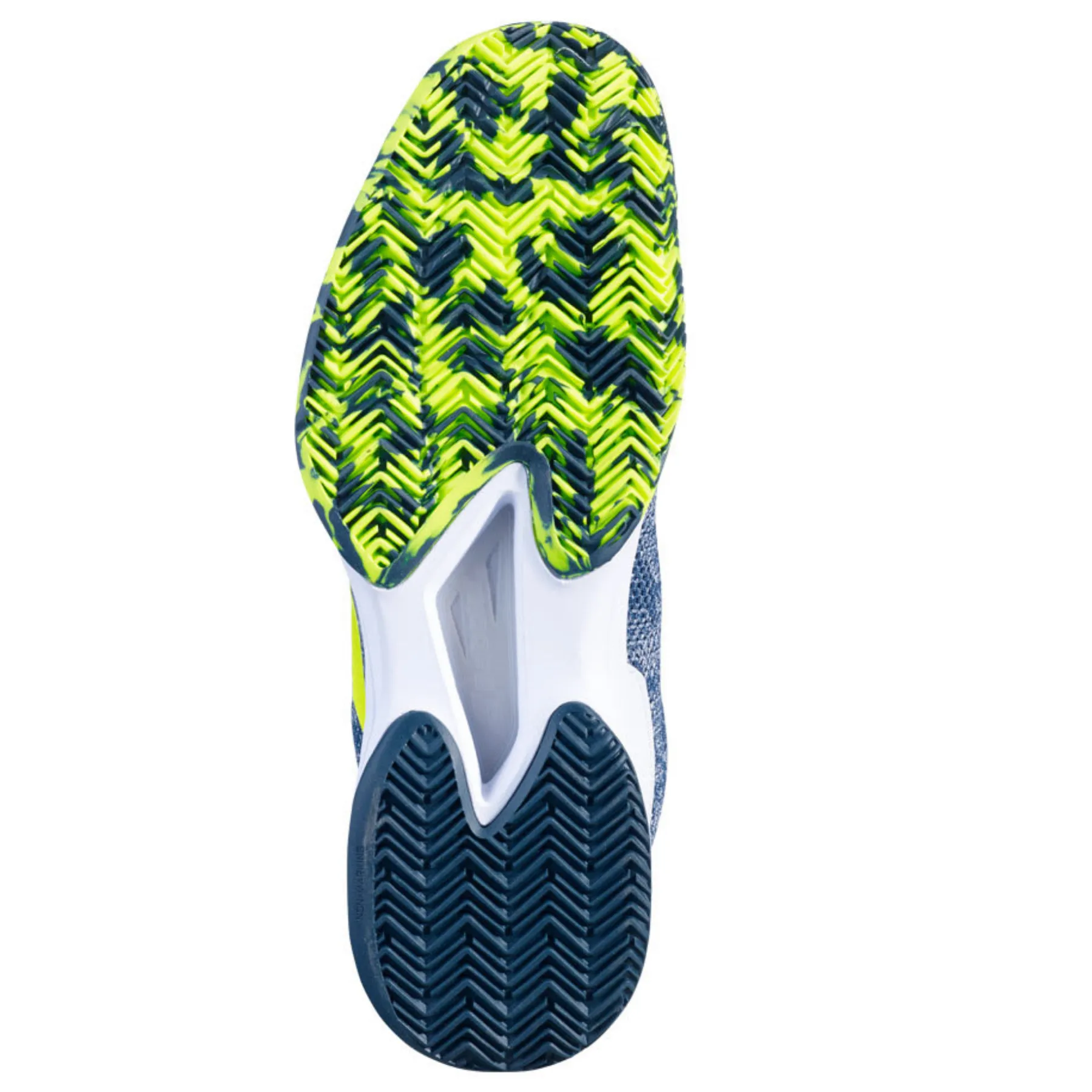 Breathable Design Babolat Jet Tere Clay Men's Tennis Shoes -  White/Dark Blue