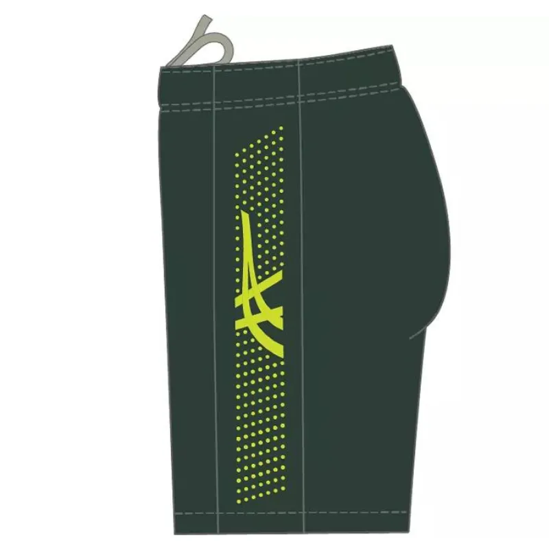 Easy Movement Asics Icon Running Short - Rain Forest/Glow Yellow