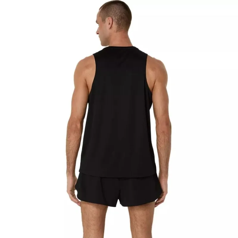 Urban Smart ASICS Mens Silver Running Singlet