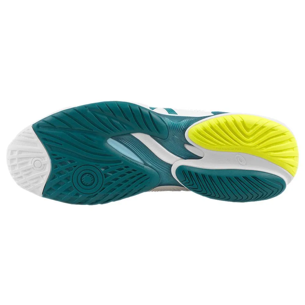Asics Men's Court FF 3 - White/Gris Blue Trail Fit Durable Outsole