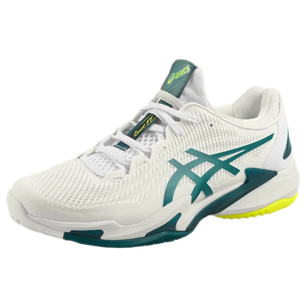 fitness enthusiasts Breathable Linings Asics Men's Court FF 3 - White/Gris Blue