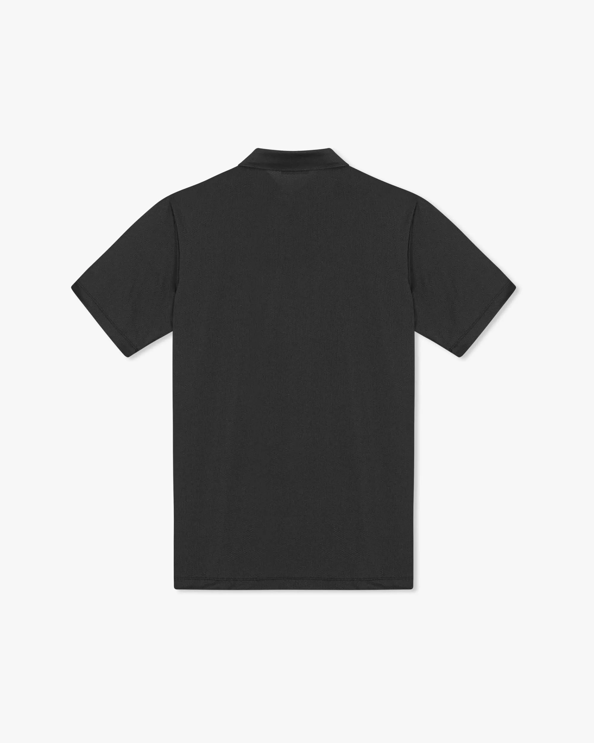 Sporty Flex Black Golf Tech Mesh Polo