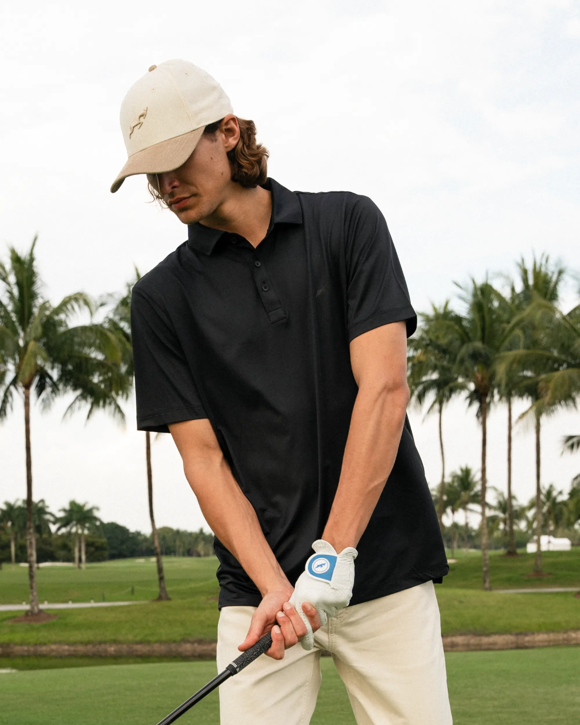 Black Golf Tech Mesh Polo Quick Dry Layer