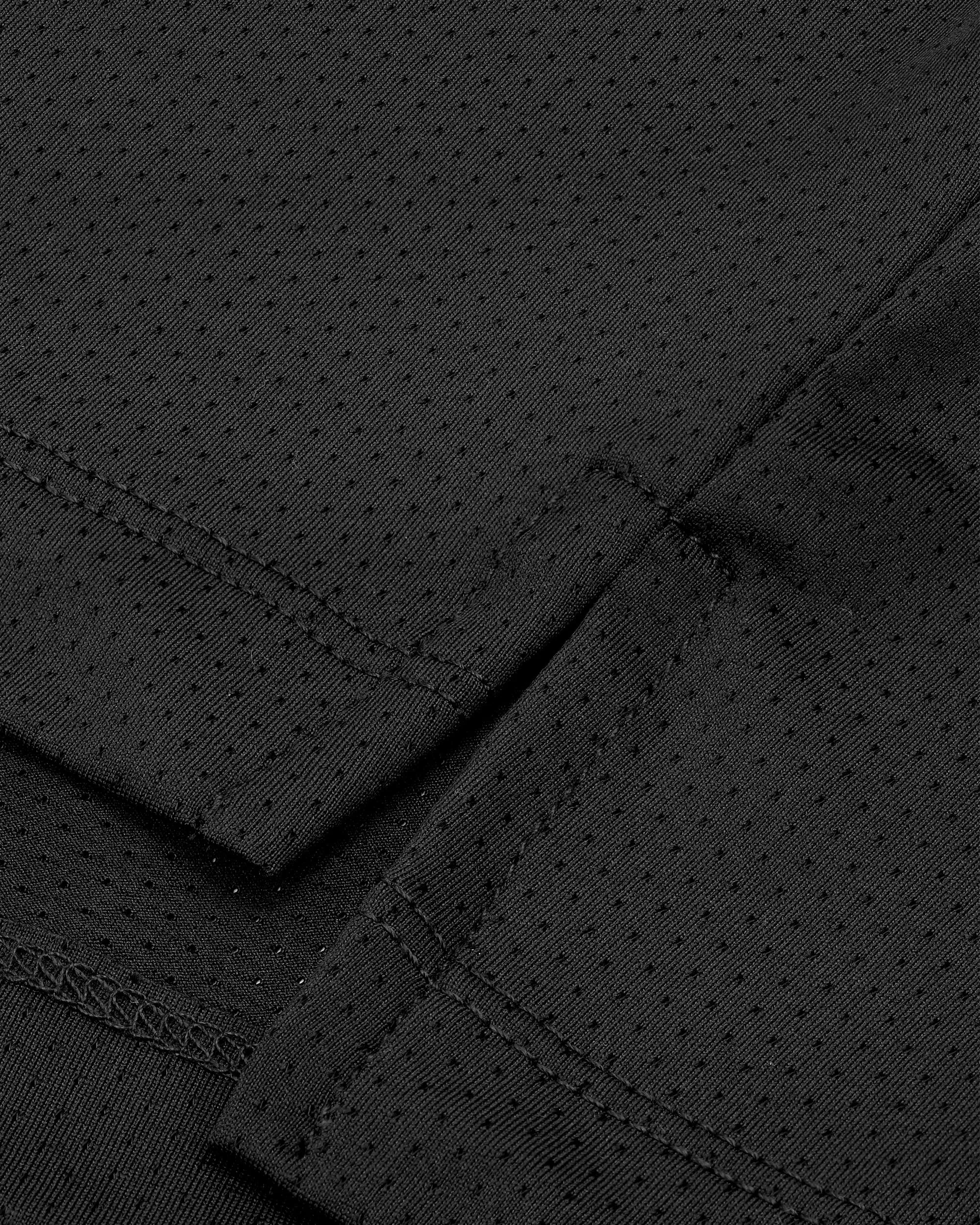Black Golf Tech Mesh Polo Effortless Layer Stylish Vibe