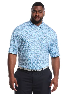 Big & Tall Polaroid Confetti Print Polo Easy Style