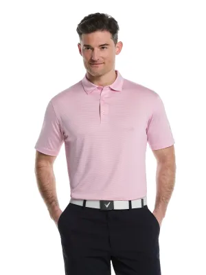 Athletic Cut Stylish Detail Mens Fine Line Stripe Golf Polo