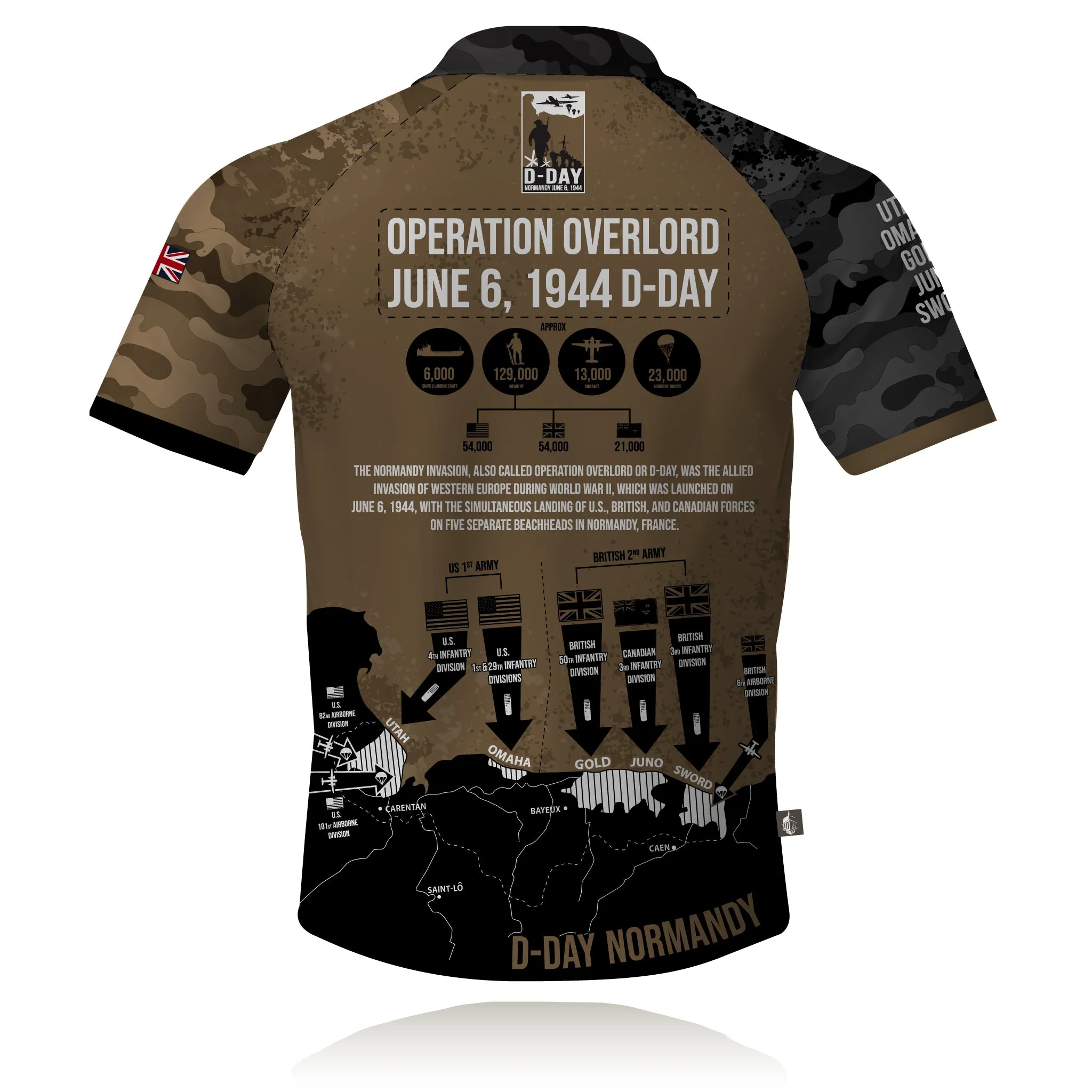 Spring Summer premium design Honour Our Armed Forces D-Day - Operation Overlord - Tech Polo (CLEARANCE)