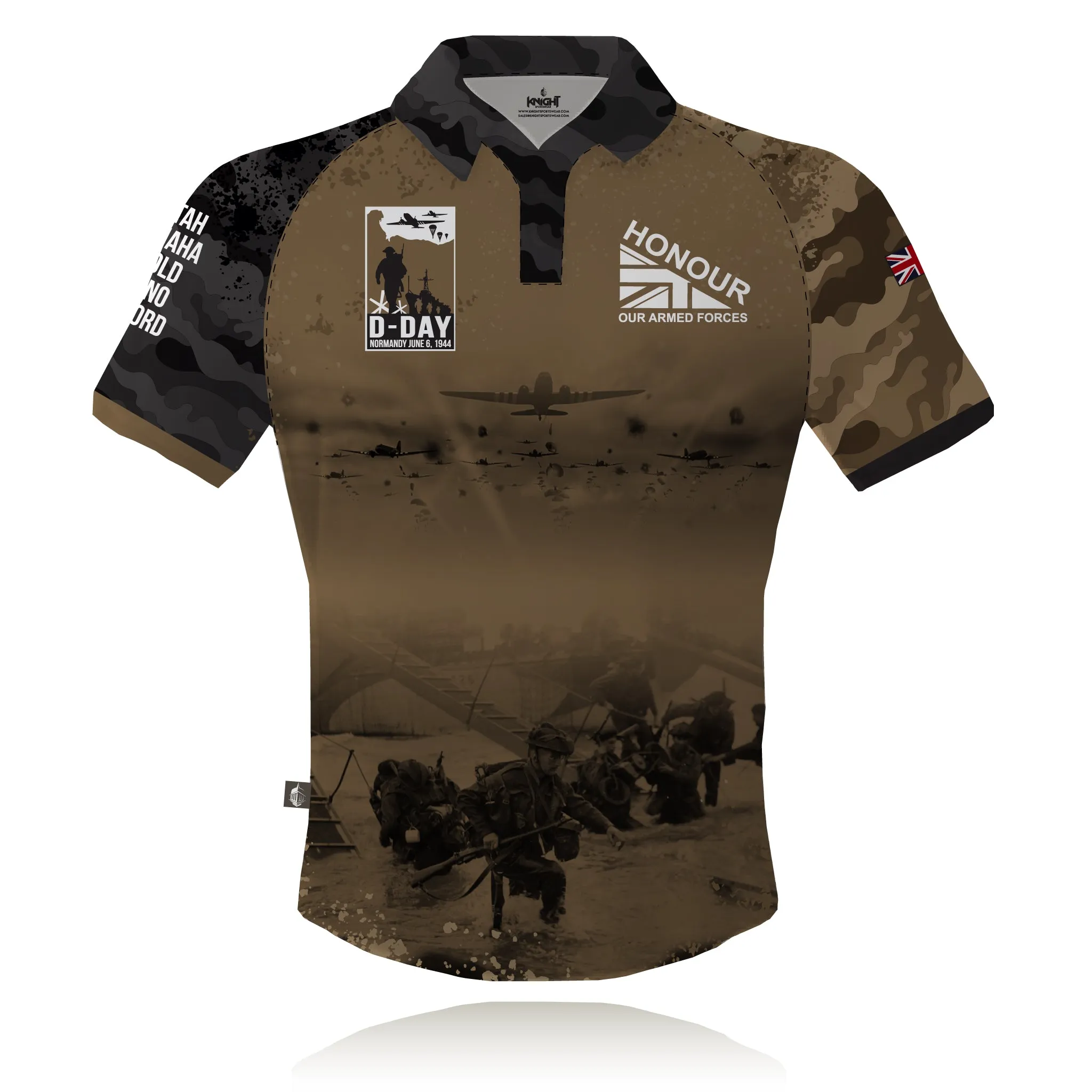 Honour Our Armed Forces D-Day - Operation Overlord - Tech Polo (CLEARANCE) Functional Top