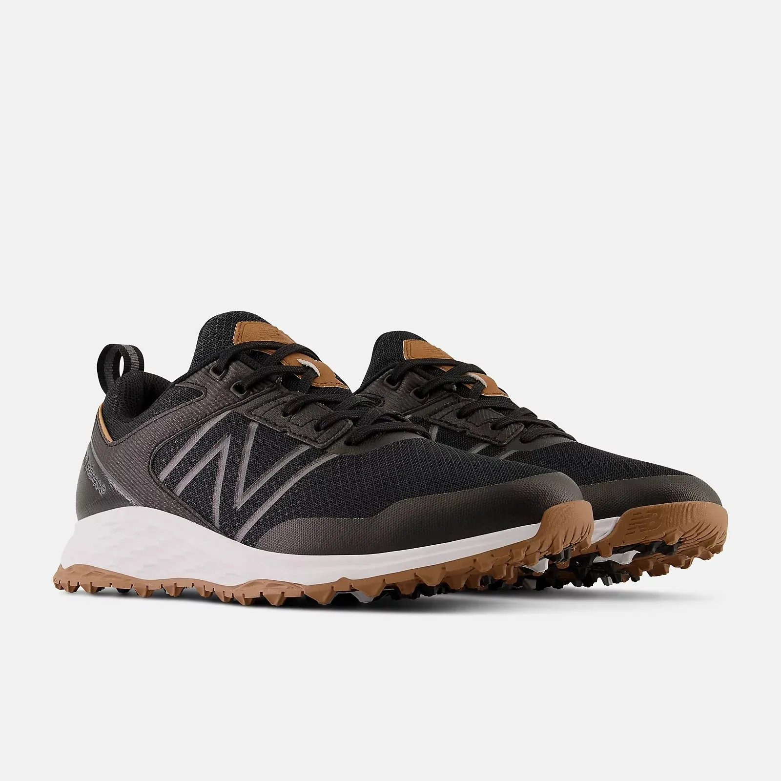 New Balance Mens Fresh Foam Contend Golf Shoe - BLACK GUM Soft outsole Multi Directional Flexibility