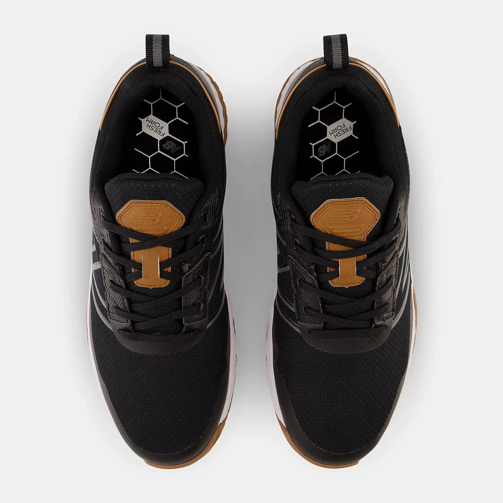 Windproof Comfort Comfort Boost New Balance Mens Fresh Foam Contend Golf Shoe - BLACK GUM