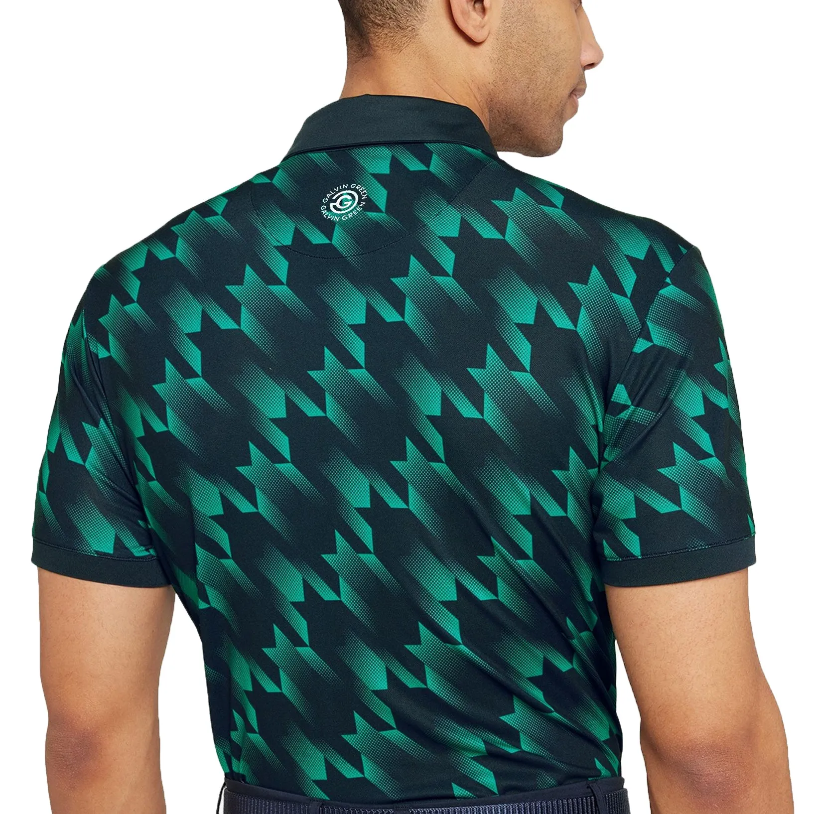 Breathable mesh Comfy Apparel Galvin Green Miles Breathable Golf Polo Shirt - Navy/Golf Green