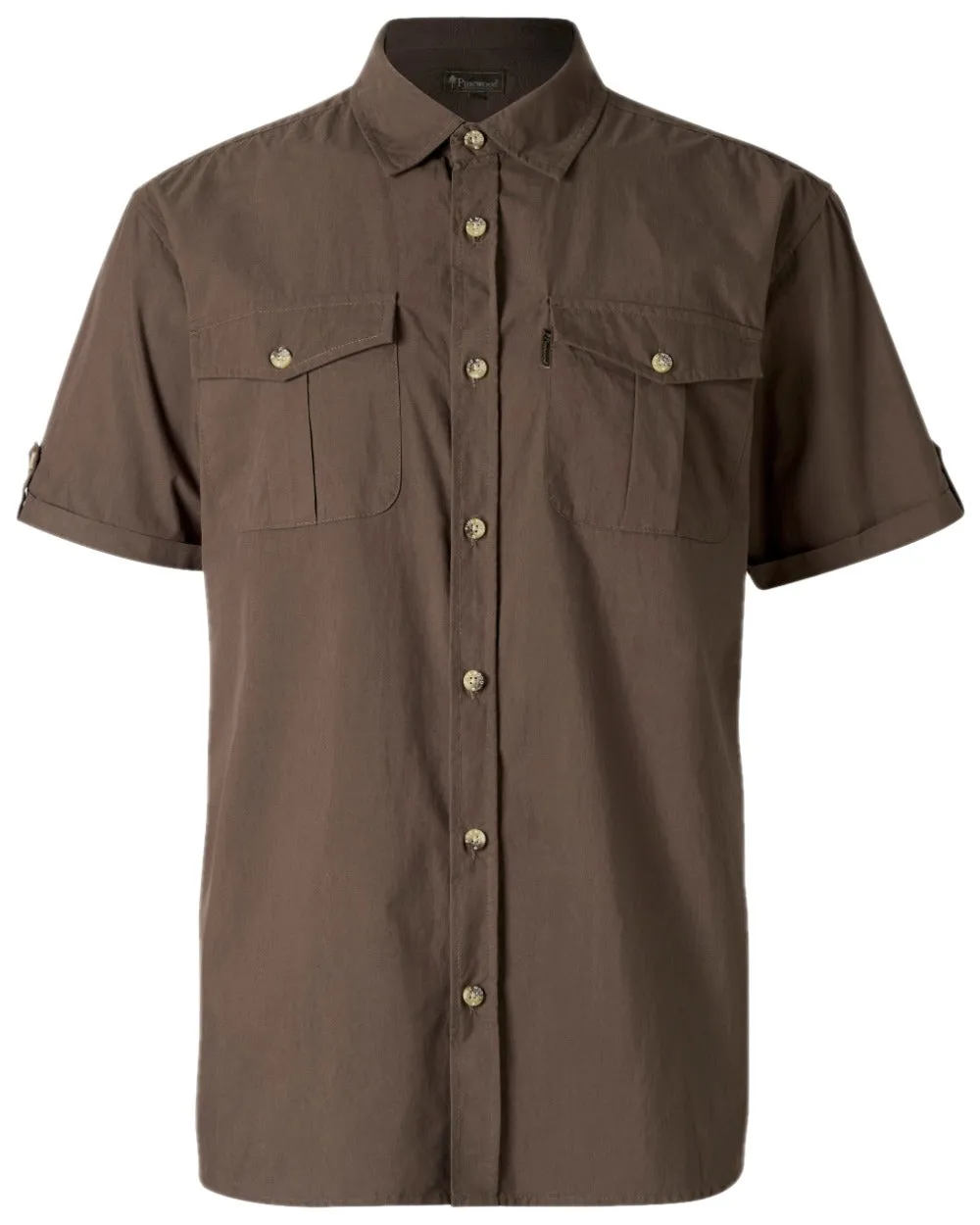 Pinewood Mens Safari Short Sleeve Shirt Refined Aesthetic Anti Static Lining